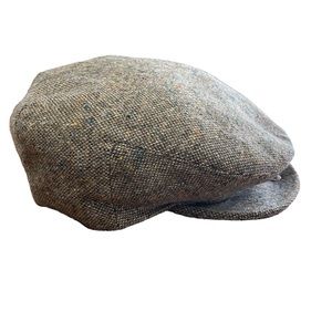 Jonathan Richard Ireland donegal tweed wool newsboy snap cap M